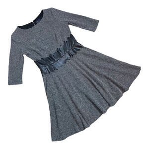 🍀 Just Taylor Black and White Boucle Fit and Flare Dress Women’s Size 10